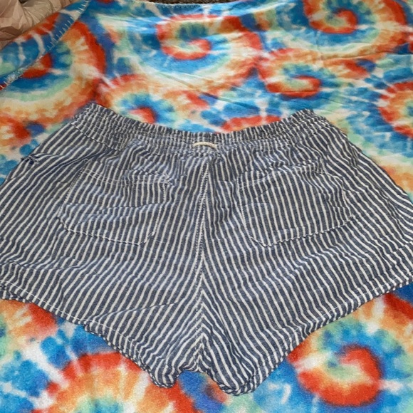 Denim striped shorts| size kids XL| no rips or tears| basically brand new!! - Picture 2 of 2